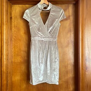 Crushed velvet dress